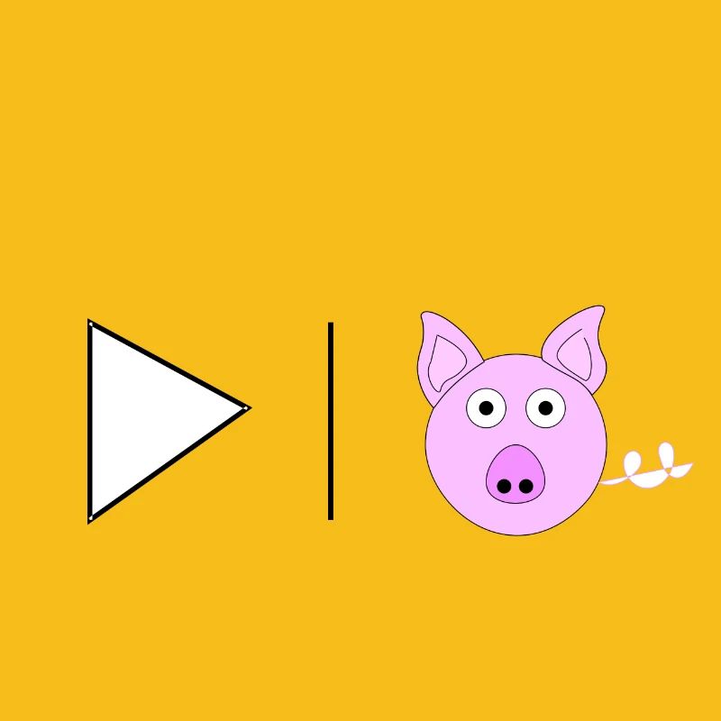 Triangle line wide open swine