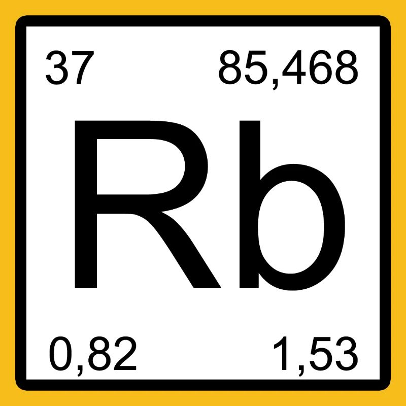 Conception typographique du symbole de rubidium
