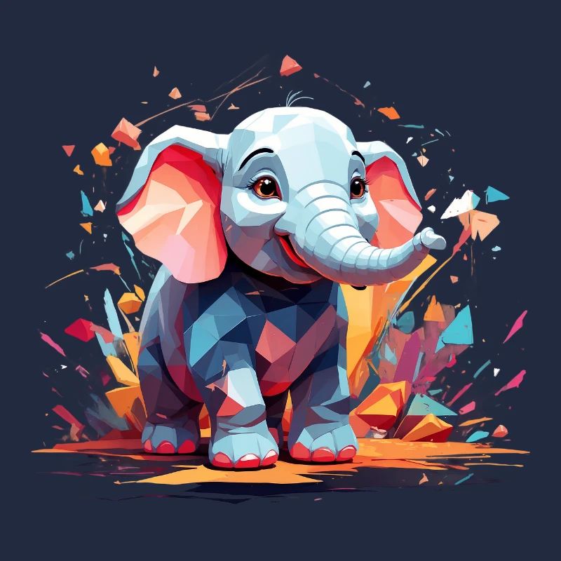 Elefant Farbexplosion
