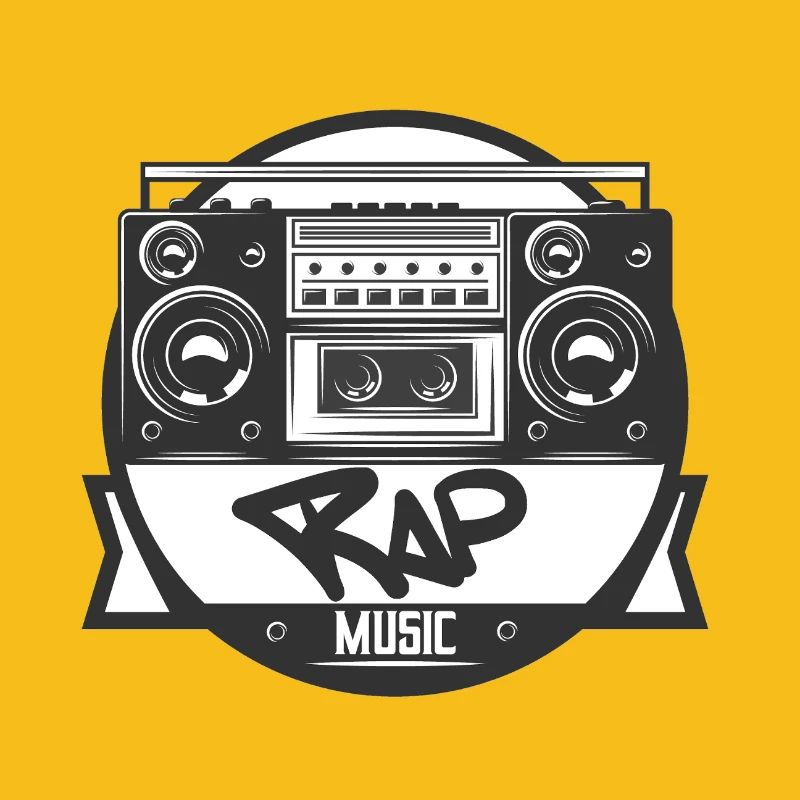Jukebox Rap Logo Ghetto Blaster