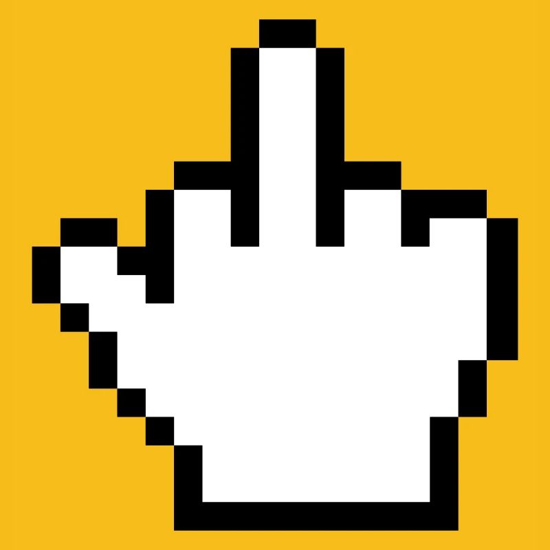 Maushand Mittelfinger Mauszeiger