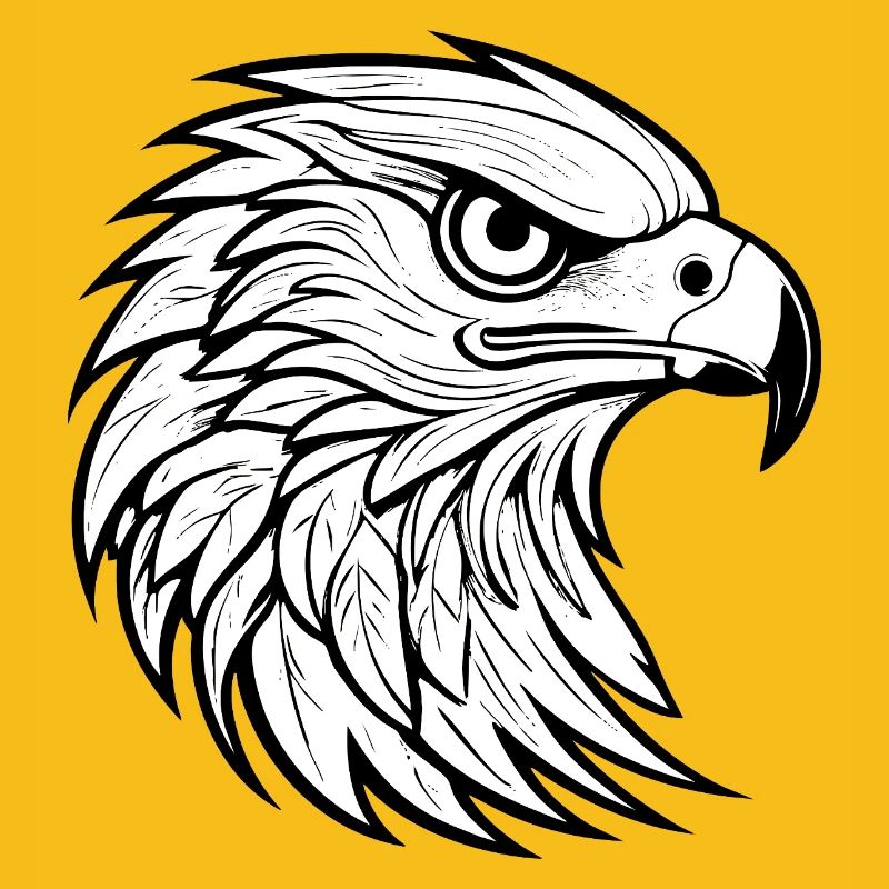 Stylized eagle head design