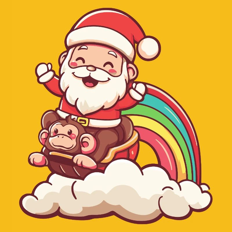 Affe Weihnachtsmann Weihnachten