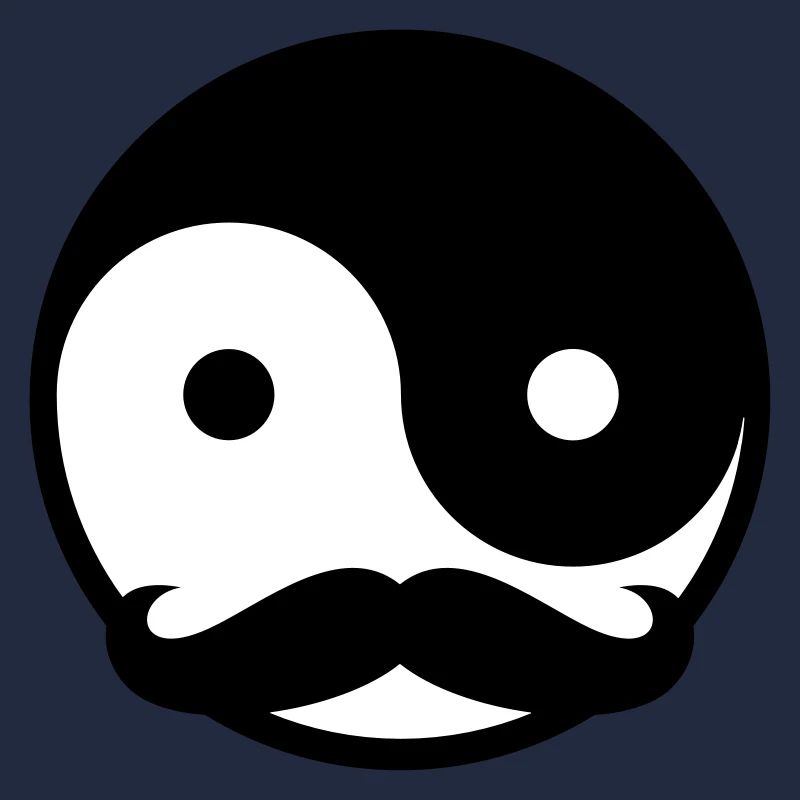 Mustache Yin Yang