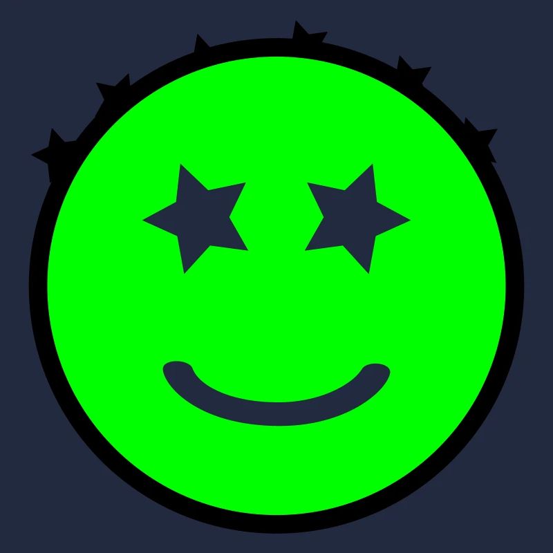 Smiley aux yeux étoilés | Graphique vectoriel
