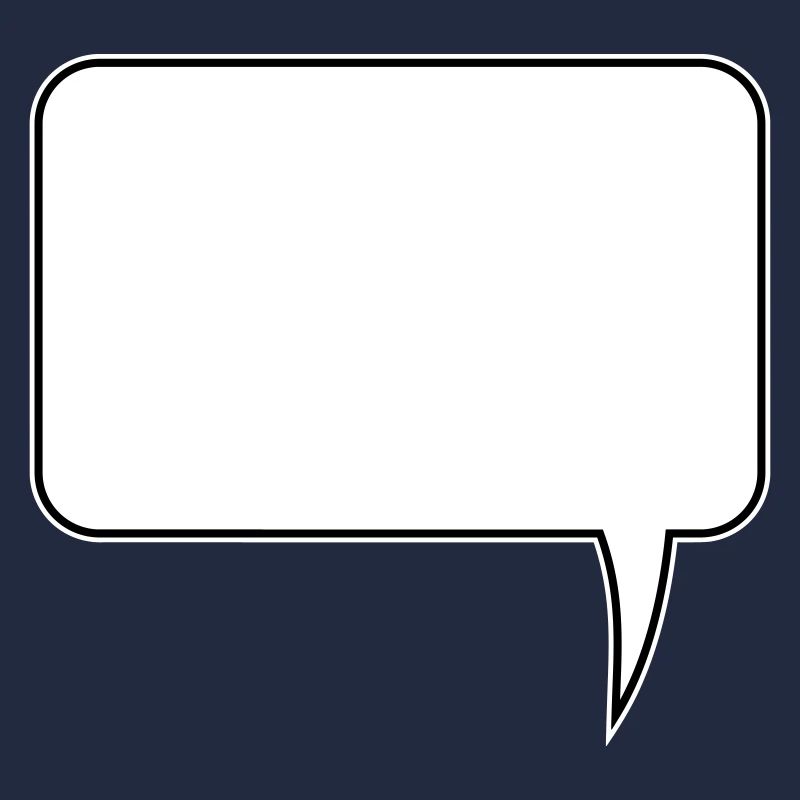 Conception rectangulaire de bulle de dialogue