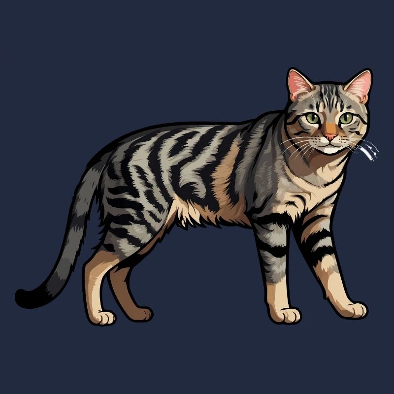 Chat domestique - Autocollant d’animal mignon