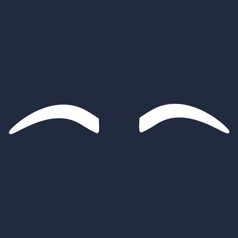 Eyebrows white smooth