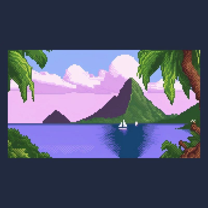 Piton ,St lucia - Pixel Art