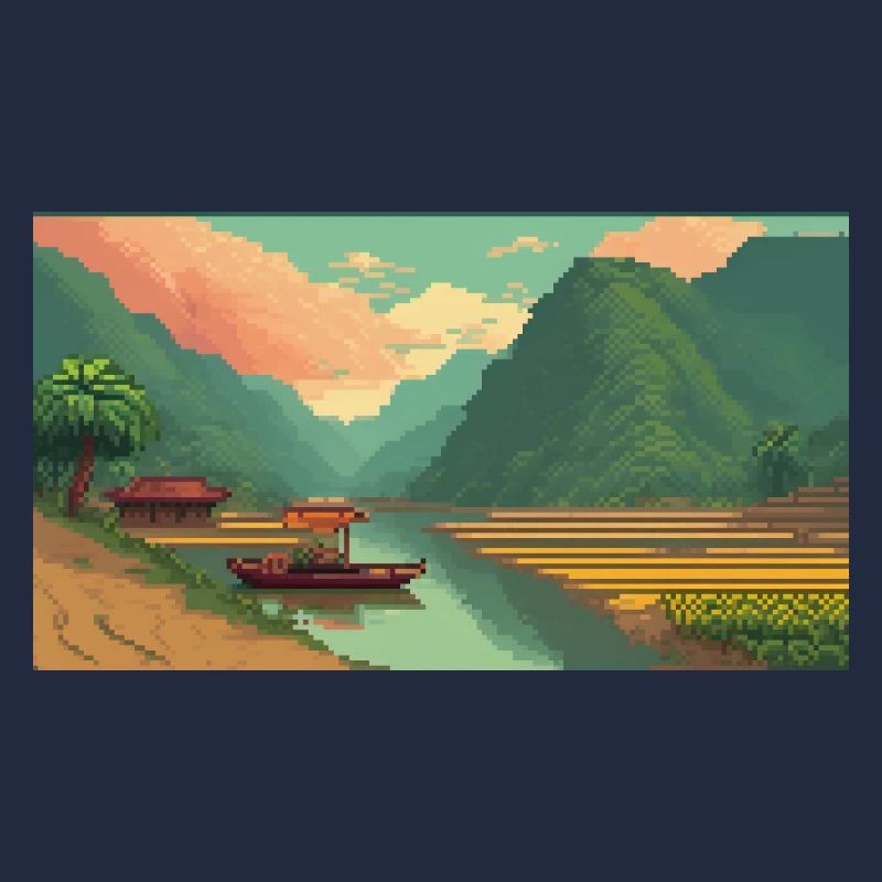 Mù Cang Chải, Vietnam - Pixel Art