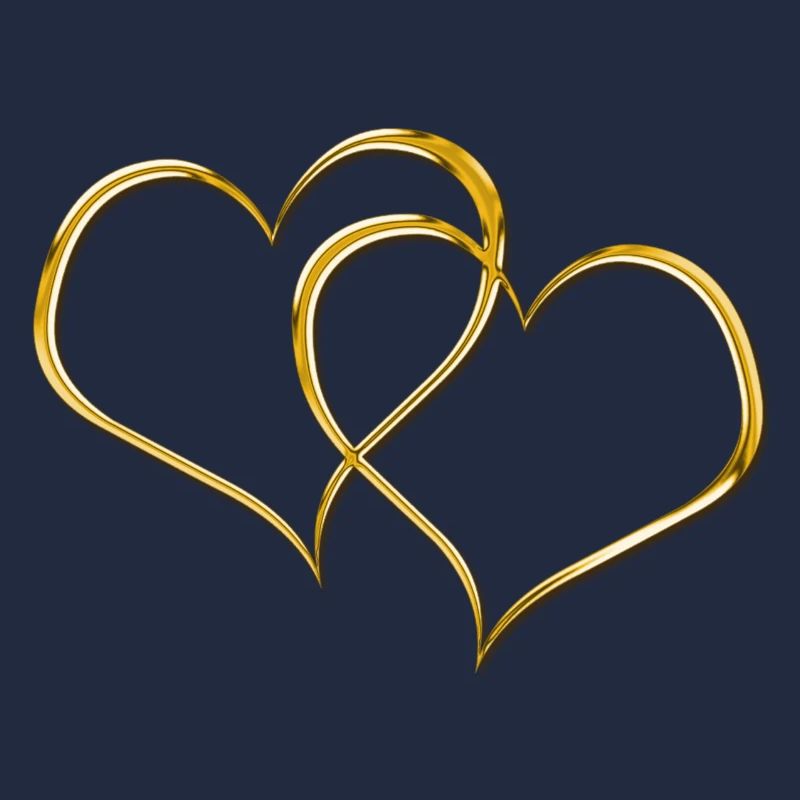 Double Heart GOLD 3D