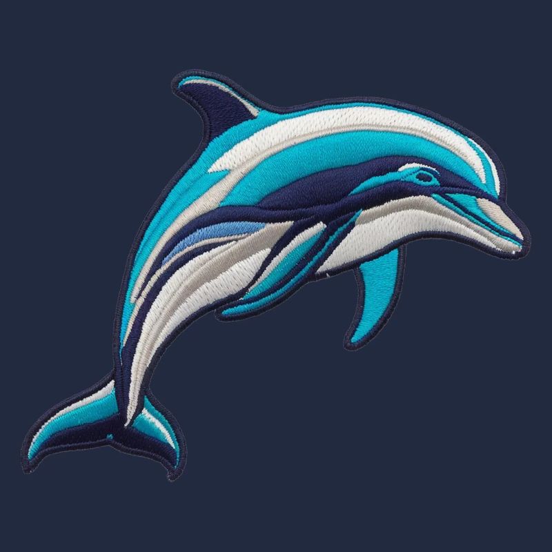 Gestickter Delfin