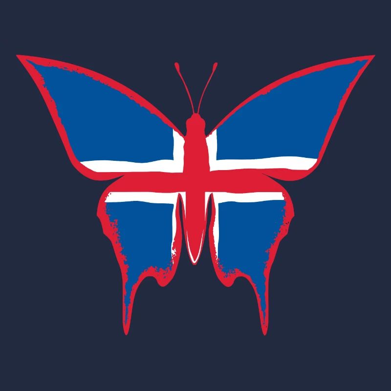 Drapeau de l’Islande papillon