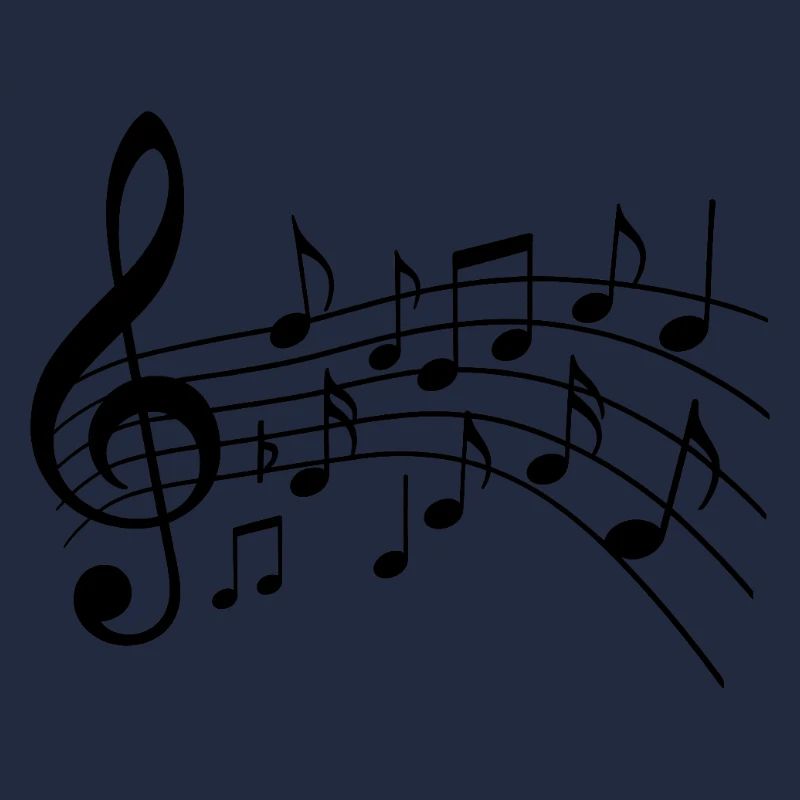 Musical Notes Variant 2 Black