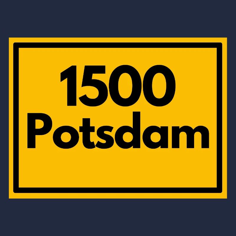 Panneau de lieu - puis rétro ancien code postal 1500 Potsdam