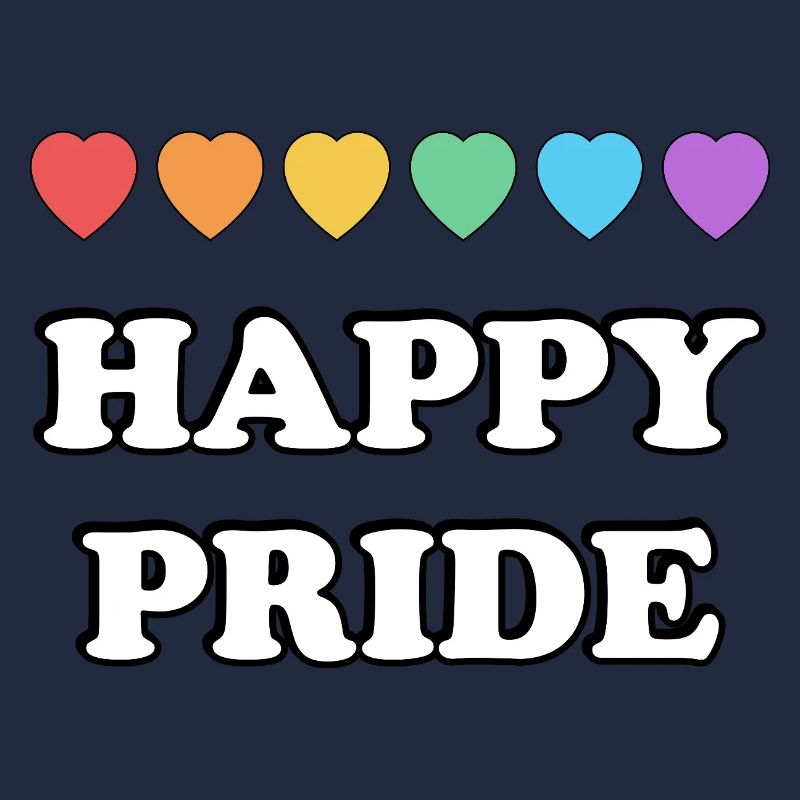Happy Pride Regenbogenherzen