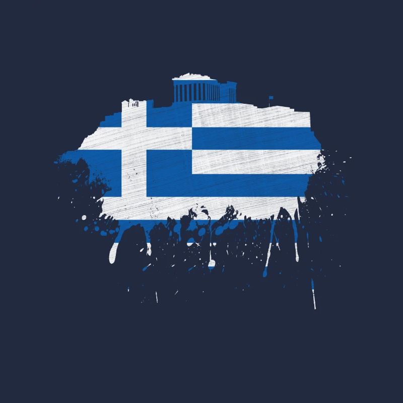 Athènes Skyline Grèce Drapeau drapeau Acropole