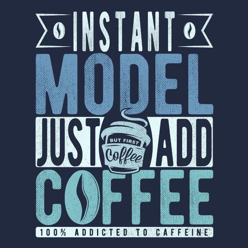 Modell Kaffee Spruch