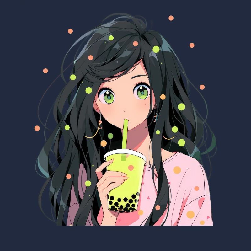 Anime et Boba Bubble Tea