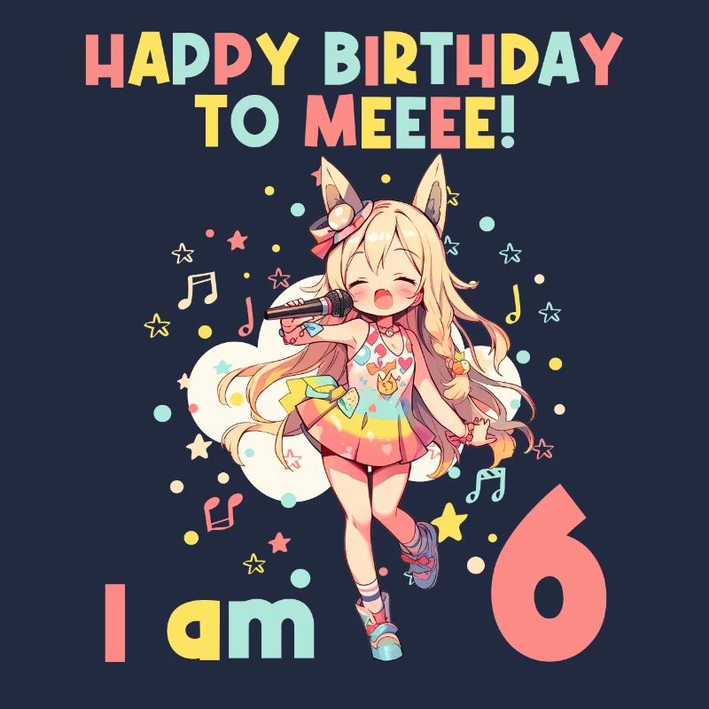 Anime Mandga K-Pop KPop Mädchen 6. Geburtstag