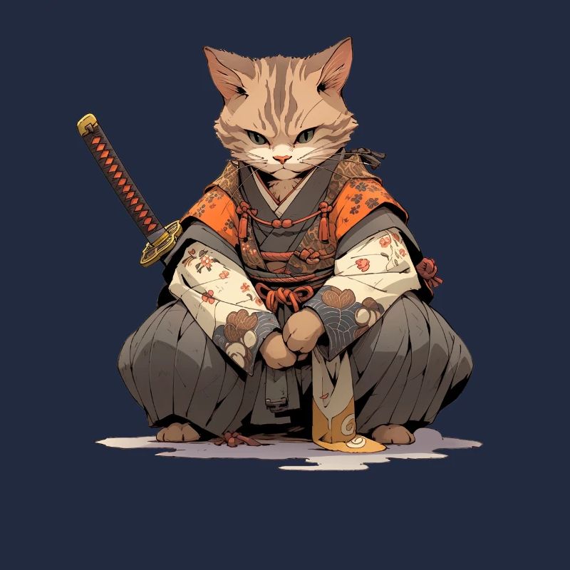 Chat d’Asie Samouraï japonais Samouraï