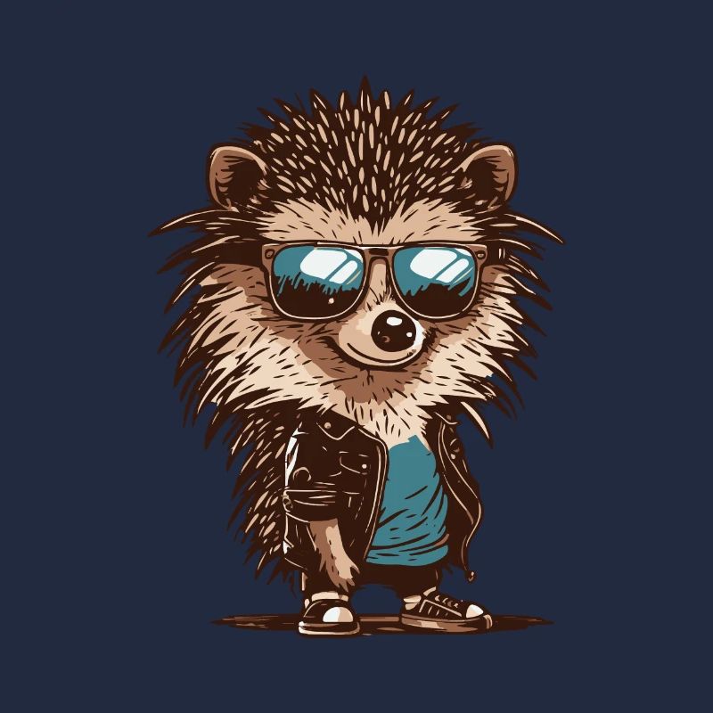 Cooler Igel mit Sonnenbrille