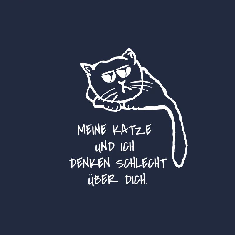 faule Katze Spruch Katzenfreund Geschenk Idee