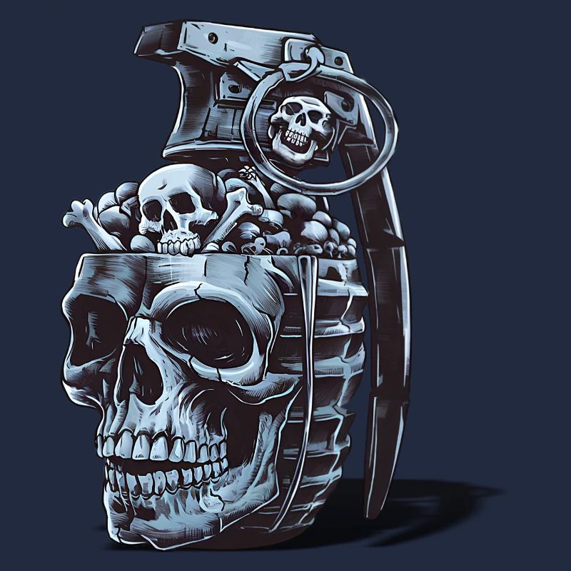 Conception de grenade squelette