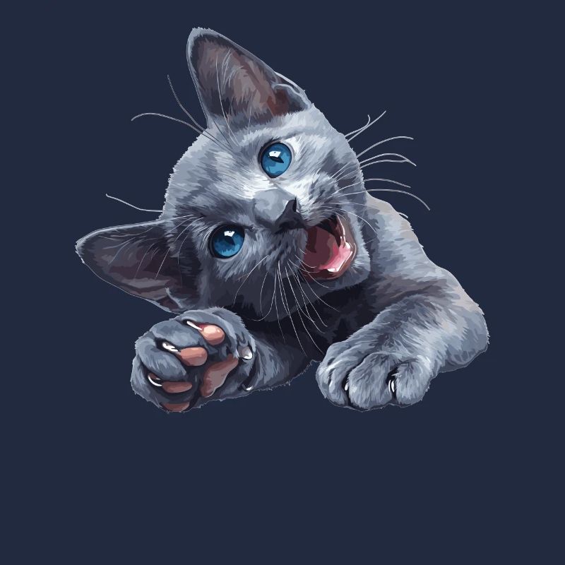 Russian Blue Cat Russisch Blau Katze