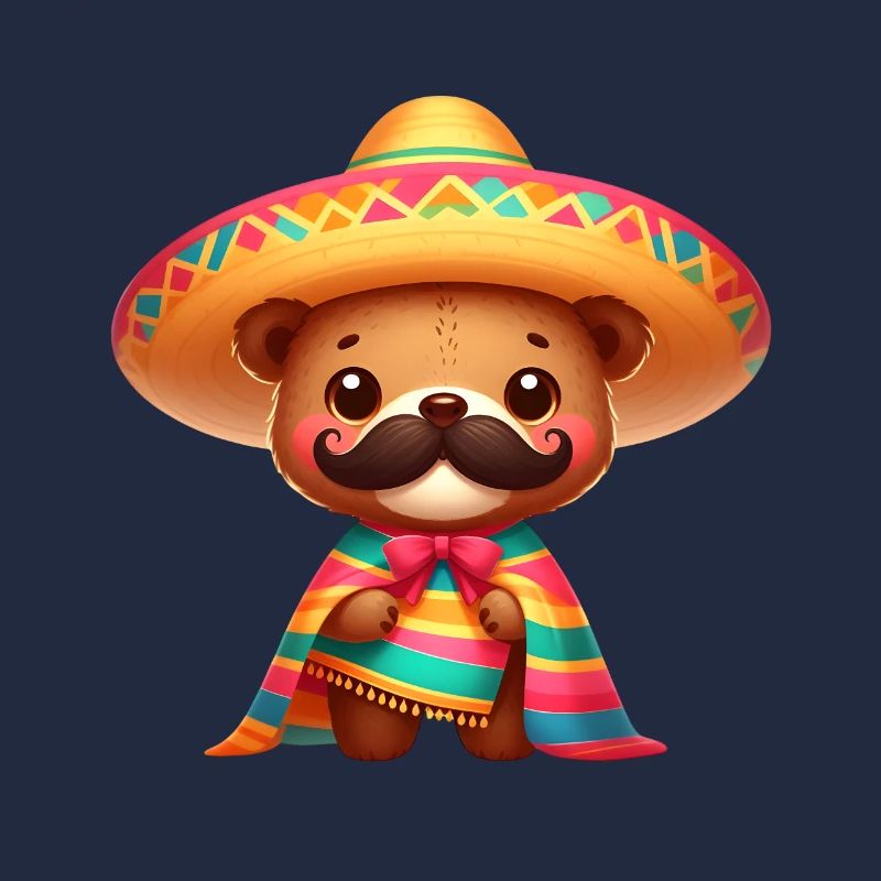 Cinco de Mayo Bär mit Schnurrbart