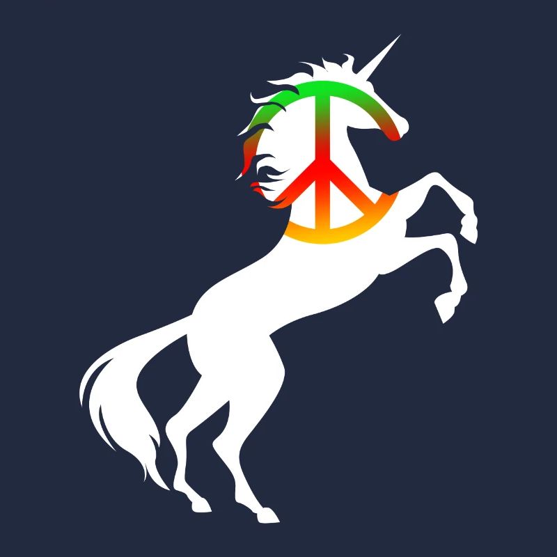 Peace Symbol Unicorn TShirt Cool Harmony Magical