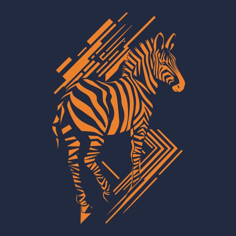 Modern zebra pattern in orange
