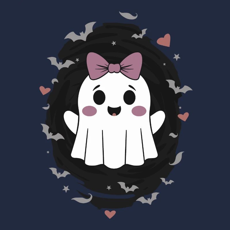 Cute Ghost with Bats