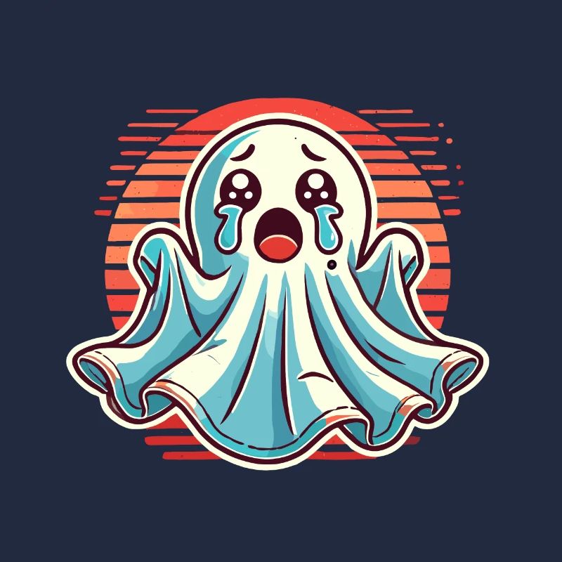 Sad Ghost Cute Weeping Ghosts