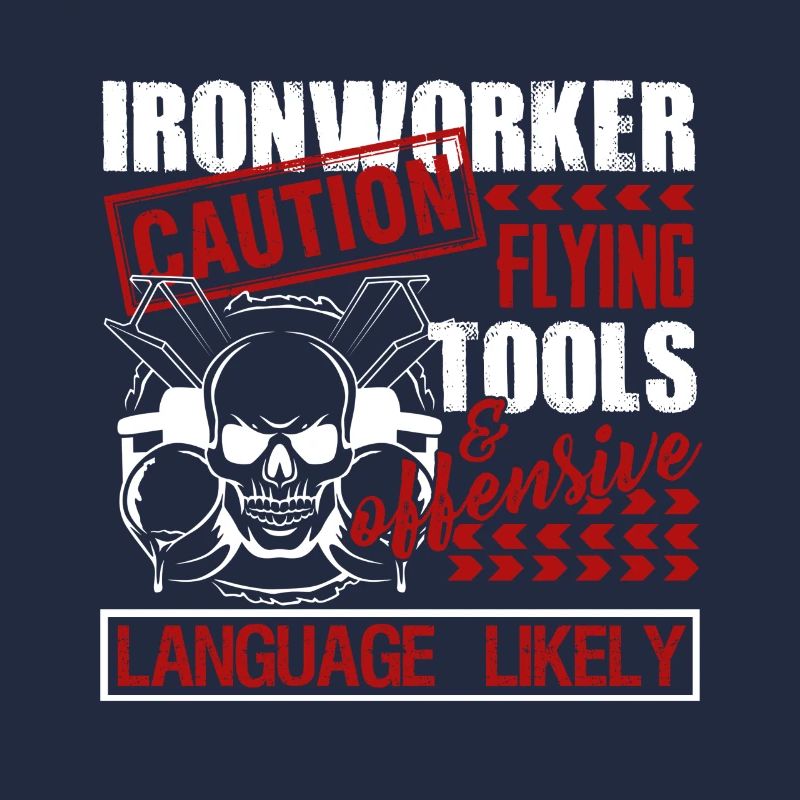Ironworker Caution Flying Tools