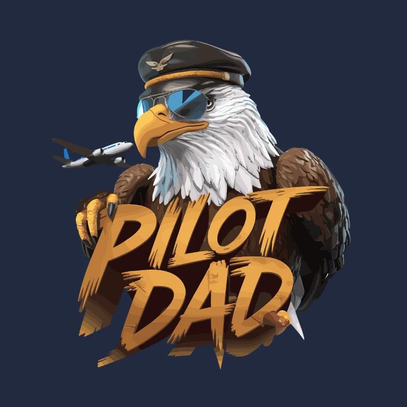 Pilot Dad Eagle Flying Strength and Pride