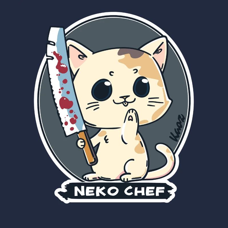 Neko Chef - Chat effronté avec couteau de chef