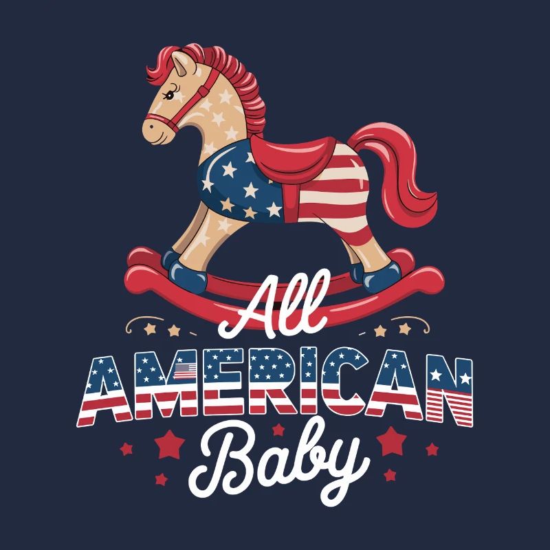 Conception de cheval à bascule pour bébé américain