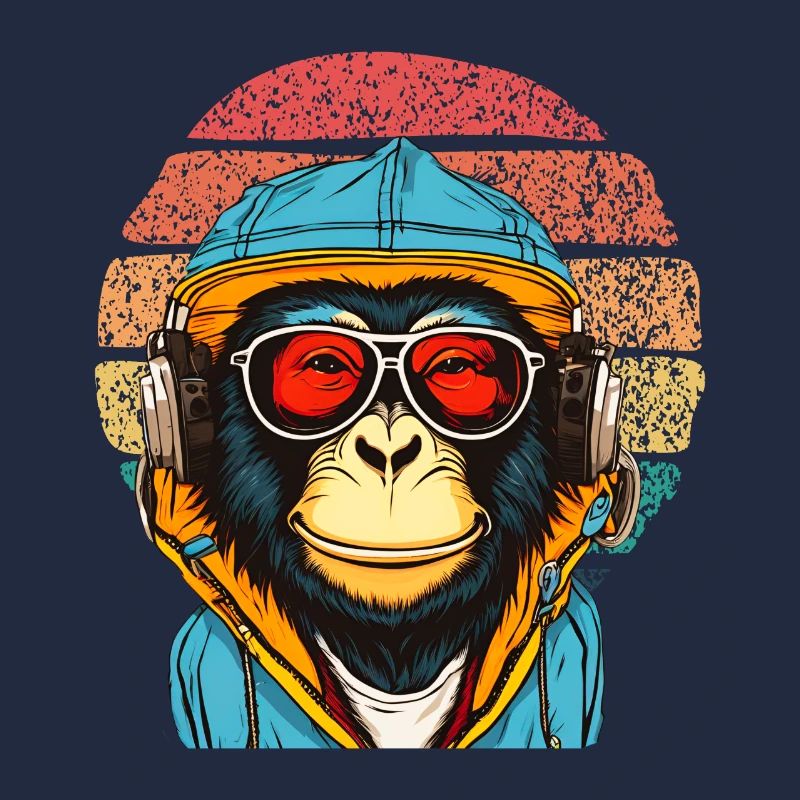 Chill Monkey Sunglasses Relaxed Chimpanzee