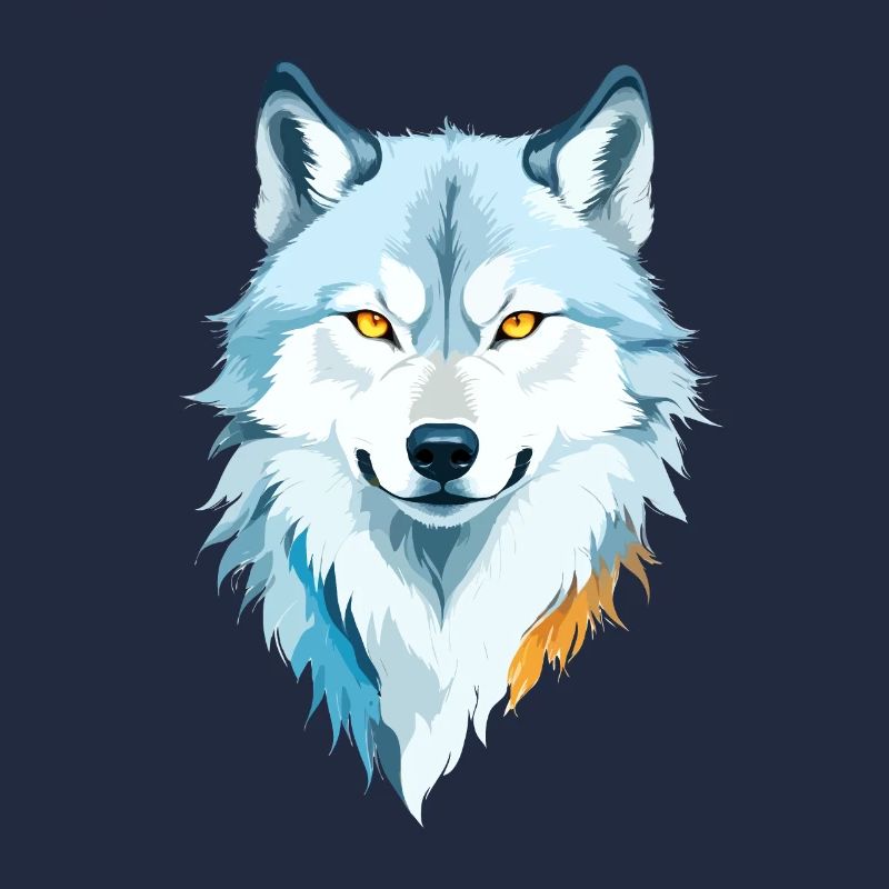 Wolf Vektor Kunst mit lebendigen Farben Illustration