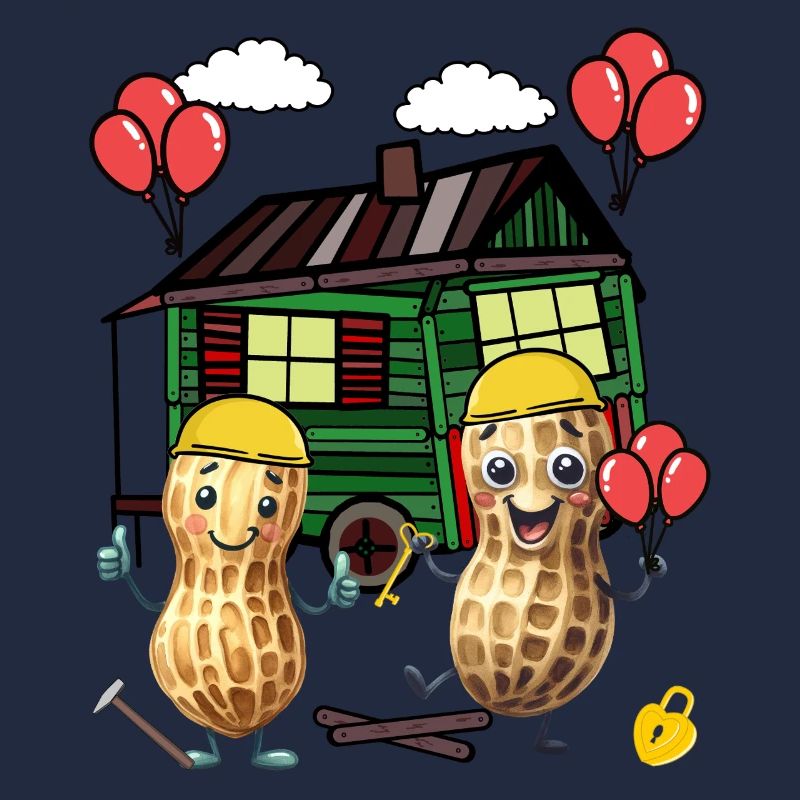 Peanuts Constructeur de maison Constructeur Remorque de construction Maison propre Maison