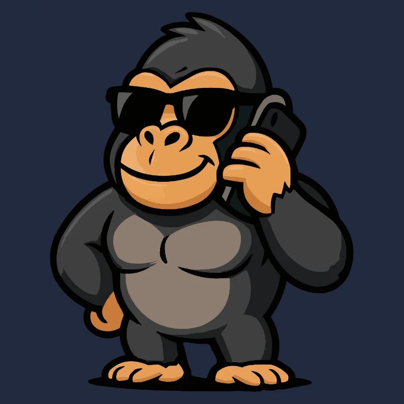 Gorilla Cell Phone Comic