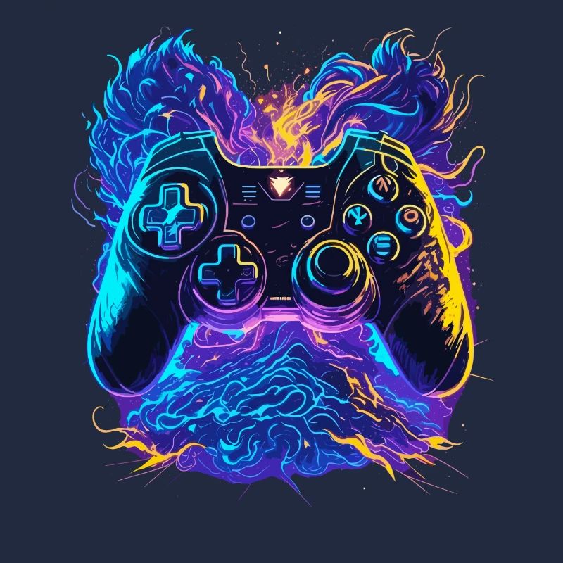 Neonfarben Graffiti Gaming Controller