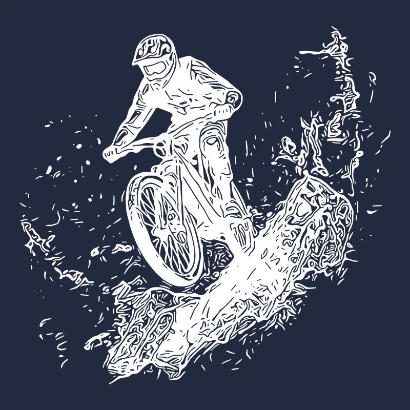 Regen Radfahrer Schlamm Wald Abfahrt