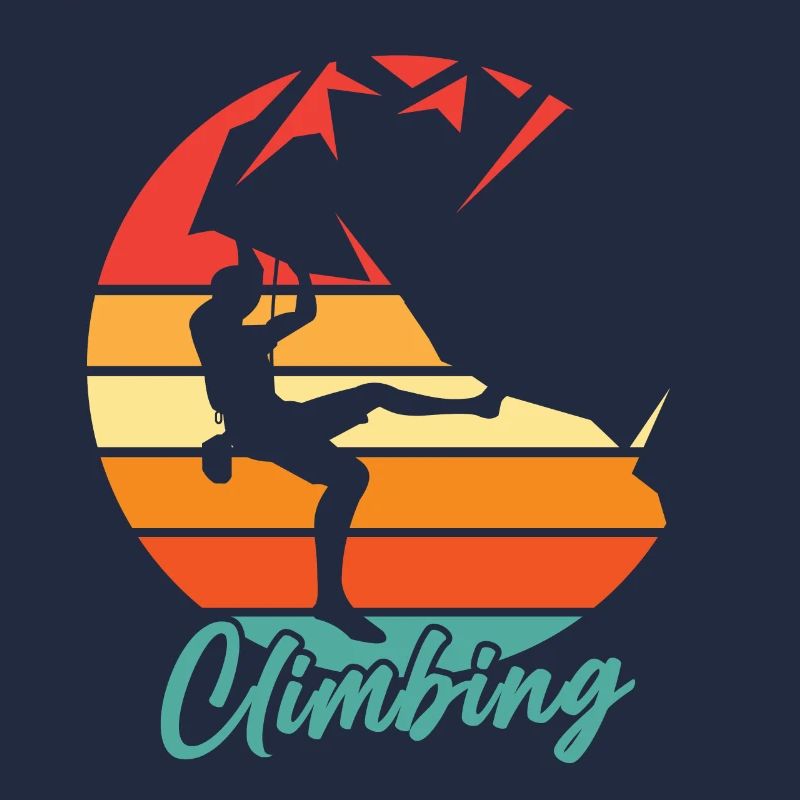 Climbing Retro Mountain Climbing