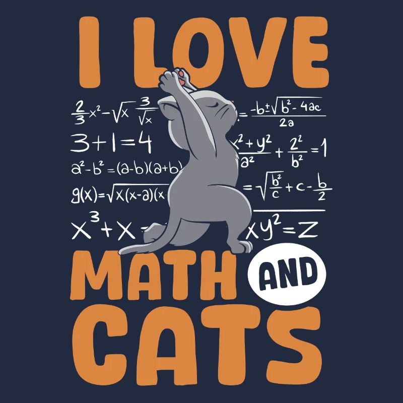 Math Cats Cat Lover Enseignant Étudiants