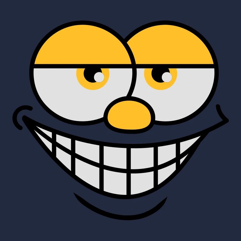 Sourire Comic Face Cool Expression faciale