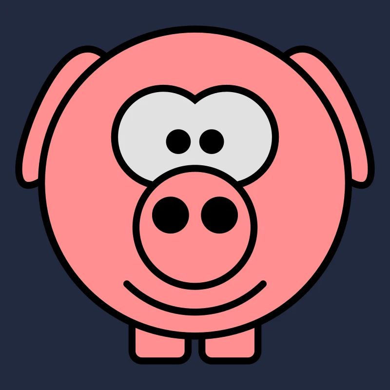 Mignon bande dessinée cochon peeps friendly