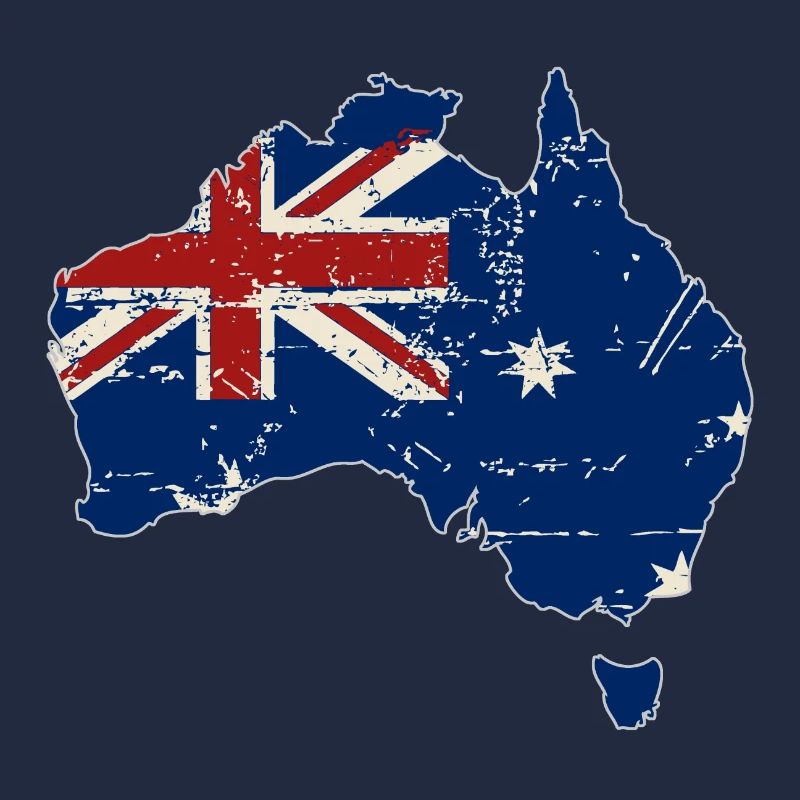 Australia Map Flag - Australien