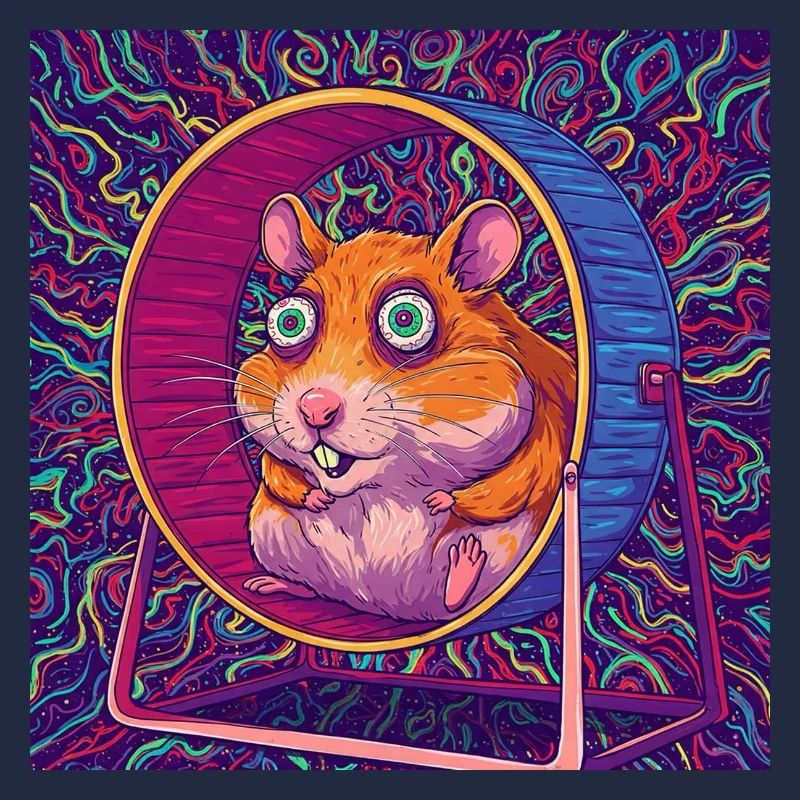 Drôle de hamster dans la roue du hamster - Comic Vibes